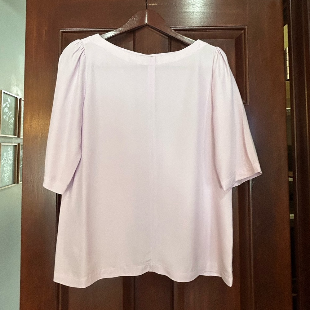 Banana Republic Soft Lilac Pink Puff Sleeve Blouse Women’s Medium